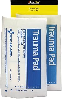 First Aid Only FAE-6024 SmartCompliance Refill 5 x 9 Inch Trauma Pad, First Aid Kit Refill Supplies for Business, Worksite, and Home, 2 Count