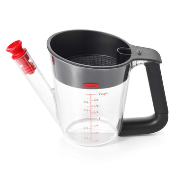 OXO Fat Separator with Strainer, 2 Cup Capacity, Clear