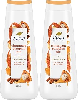 Dove Limited Edition Holiday Treats Body Wash Cinnamon Pumpkin Pie for Deep Nourishment 20 oz (Pack of 2)