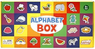 Junior Learning Alphabet Box, Fun, Family Interactive, Learning Game, Helps Aid Language Development, Memory Recall for Kids Ages 3 and Up, Multicolor