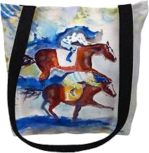 Betsydrake TY1037G 18 x 18 in. Photo Finish Tote Bag - Large Black