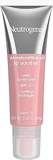 Neutrogena MoistureShine Lip Soother Gloss with SPF 20 Sun Protection, High Gloss Tinted Lip Moisturizer with Hydrating Glycerin and Soothing Cucumber for Dry Lips, Glow 70, .35 oz