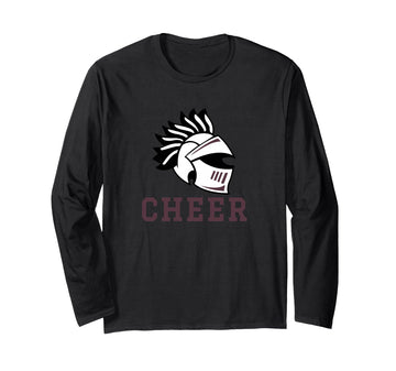 Curtis High School Warriors Cheer Long Sleeve T-Shirt by Curtis High School, Staten Island, NY 10301 – Black, Model RG6JM0GHQCZ