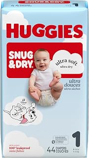 HUGGIES Snug & Dry Diapers Size 1, 44 Count