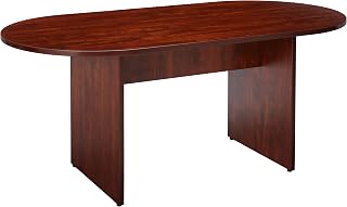 Lorell 72" Oval Conference Table, Top and Base, Cherry