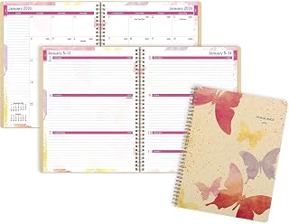 AT-A-GLANCE 2026 Watercolors 8.5" x 11" Weekly-Monthly Planner, Multicolor Paper Cover (791-905G-26)