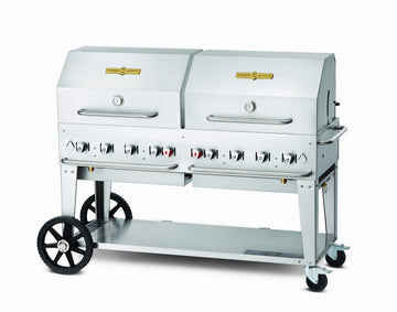 60" Mobile Grill - Propane by Crown Verity – Stainless Steel, Model CV-MCB-60