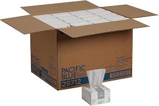 Georgia-Pacific Pacific Blue Basic Recycled 1-Ply Disposable Delicate Task Wiper AccuWipe by GP PRO, 29712, Small, White, 280 Wipers/Box, 60 Boxes/Case, Wiper (WxL) 4.5'' x 7.9''