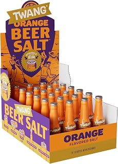 Twang Flavored Beer Salt Seasoning, Orange, Toppings for Beer, Hard Seltzers, Canned Cocktails and More, 1.4 Ounce (Pack of 24)
