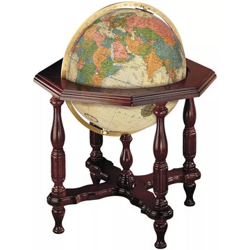 Globes Illuminated Statesman Globe by Replogle – Large, Wood, Off-white, Model 65025