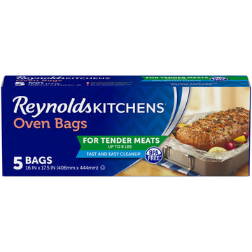 Kitchens Large Oven Bags by Reynolds – 5 Count (Pack of 1), Paper, Pack of 5