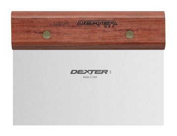 Russell Walnut Dough Scraper by Dexter – 6", stainless_steel, Multicolor, Model S496PCP