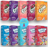 Assorted Crush Powder Drink Mix and Hawaiian Punch Powder Drink Mix 10 box total- Sugar Free & Delicious, Excellent source of Vitamin C packaged as a Combo Assorted Gift Pack with a Bonus Inspirational Magnet by D'Elite Box