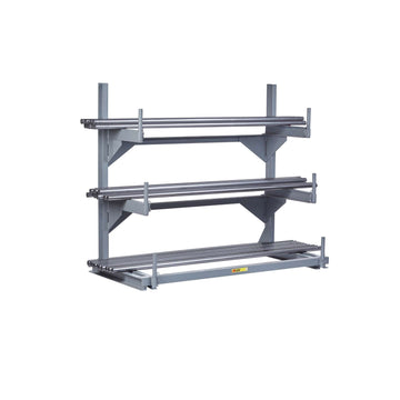 Little Giant Steel Cantilever Rack, 51" High, Gray - 48"