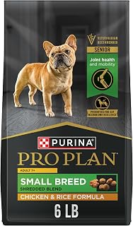 Purina Pro Plan Small Breed Senior Dog Food, Shredded Blend, 6 lb Bag