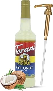 Jimoco® Syrup Pump Dispenser + Torani® Sugar Free Coconut Syrup, 25.4 oz - Coffee Syrup Pump & Flavoring Bundle
