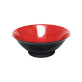 Two tone melamine dinnerware collection 42 oz by Thunder Group – 42.0 ounces, Melamine, Black red, Model 5185JBR