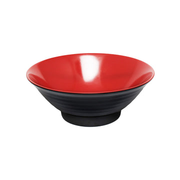 Two tone melamine dinnerware collection 42 oz by Thunder Group – 42.0 ounces, Melamine, Black red, Model 5185JBR