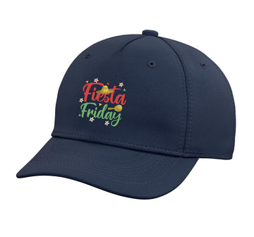 Fiesta Friday Adjustable Printed Baseball Hat by Great Fiesta Friday Apparel – Cotton, Navy Blue