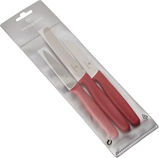 Victorinox 3-Piece Paring Knife, Stainless Steel, Red, 30 x 5 x 5 cm