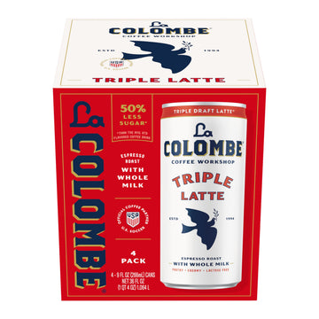 Latte Draft Triple, 9 Fl Oz, 4 Pack by La Colombe – 9 Fl Oz (Pack of 4), Triple Shot, Pack of 4, Model 604913000029