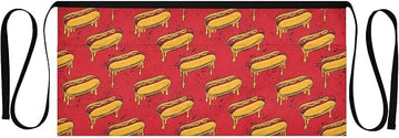 Kitchen Apron Hot Dog | Unisex Server Apron with 3 Pockets, Adjustable for Waiters, Gardeners, Kitchen, BBQ, Painting and Restaurant Work