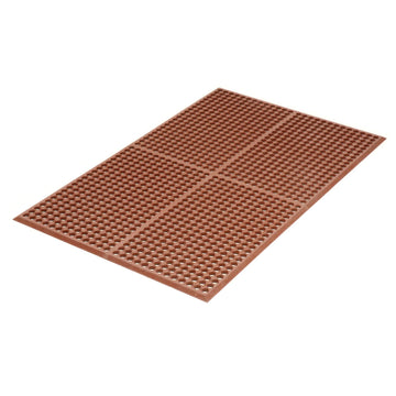 Grease Proof Drainage Mat by Apache Mills – 3' x 3'4" (Rectangular), Rubber, Red, Model 3937801013X5