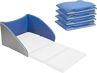 ECR4Kids Naptime Privacy Partition for Rest Mats and Cots, Daycare Essentials, Blue/Grey, 5-Pack