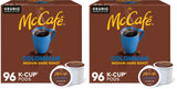 Colombian, Single Serve Coffee Keurig K-Cup Pods, Medium Roast, 96 Count (8 Packs of 24) by McCafe – 24 Count (Pack of 8), Model 10043000080396