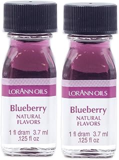 LorAnn Oils Super Strength Flavoring - Used For Candy Making, Flavoring, Baking, Hard Candy, & Flavor Oils - Bold, Natural Flavors 4X Stronger Than Extracts - Blueberry, Pack of 2, 0.125 fl oz
