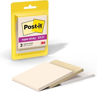 Post-it Super Sticky Notes, 3 x 3 in, Neutrality, 3 Pads, 45 Sheets/Pad
