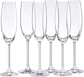 Lenox Tuscany Classics Champagne Flutes, 8oz, Set of 6 | european glass, 8oz capacity, dishwasher safe | 10 inch height | wedding and new year's hosting gift
