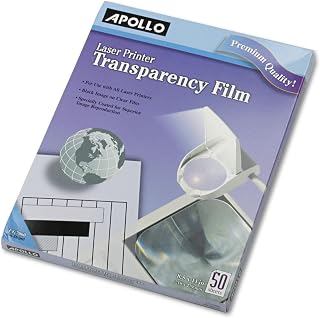 ACCO Brands Apollo Laser Jet Printer and Copier Transparency Film, 50 Sheets (CG7060)