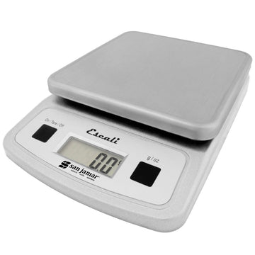 Carlisle FoodService Products Low-Profile Digital Food/Kitchen Scale by San Jamar – 13 lb Capacity, Plastic, Silver, Model SCDG13LP