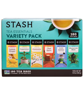 Tea - 6 Flavor Assorted Tea Collection - 30 Tea Bags Each by Stash – 30 Count (Pack of 6), Model 14206371