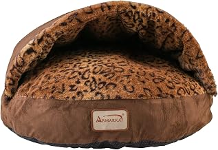 Armarkat Cat Bed, Mocha and Leopard