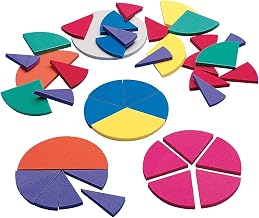 Didax Educational Resources Fraction Circles-Easyshapes, Assorted, (2-485)