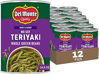 Del Monte No Soy Teriyaki Whole Green Beans, 14.5 oz. Cans, Pack of 12