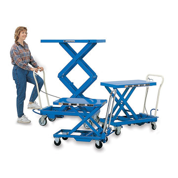 Bishamon Manual Scissors Lift Tables - 330-Lb. Capacity by MobiLift – Steel, Model BX-15/CRATED