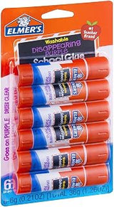 Elmer's E1560 1.2 Oz Washable School Glue Stick 6 Count