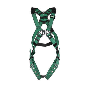 V-Form Full Body Safety Harness - Size: Standard (Medium) by MSA – Standard, Polyester, Green, Model 10197215