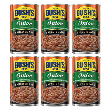 Onion Baked Beans by Bush's Best – 28 Ounce (Pack of 6), Pack of 6