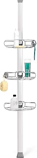 simplehuman 5 ft. to 8 ft. Tension Shower Caddy, Stainless Steel and Anodized Aluminum BT1109