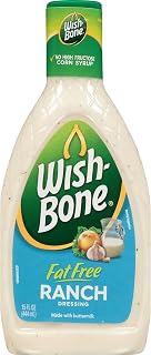 Wish-Bone Fat Free Ranch Salad Dressing, 15 FL OZ (Pack of 5)