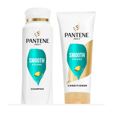 Pro-V Smooth & Sleek Duo Set Shampoo & Conditioner 12-12.6 Fl Oz by Pantene – 9.75 Fl Oz (Pack of 2), Pack of 2, Model 179795
