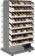 Global Industrial Mobile Double Sided Bin Rack with (112) Corrugated Bins, 36x26x65