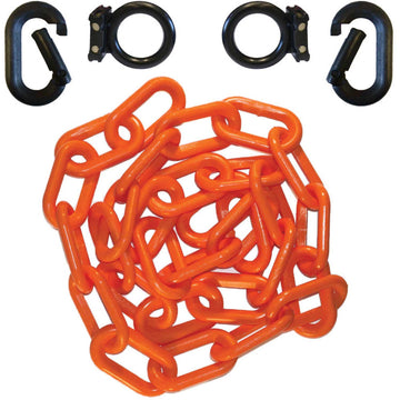 Warehouse Kit with Plastic Chain by Mr. Chain – 7"L x 11"W x 5"H, Hdpe With Uv Inhibitors, Safety Orange, Model 77412