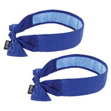 Chill Its Cooling Bandana by Ergodyne – 2-Pack, Cotton, Solid Blue, Pack of 2, Model 12767