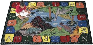 Joy Carpets We Dig Dinosaurs Rug, Multi, 7'8" x 10'9"