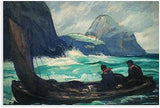 George Elmer Browne,Running The Breakers Canvas Wall Art Poster Decor Gift | for Living Room, Bedroom, Dorm Decor Home Office Decoration Unframed Print-style 20"L x 30"W